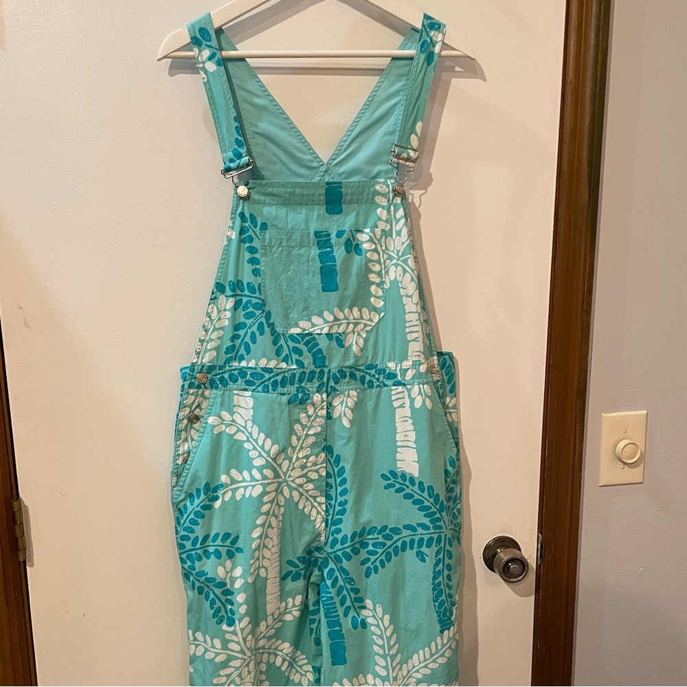 Lilly Pulitzer Teal and White Overalls - Picture 3 of 12